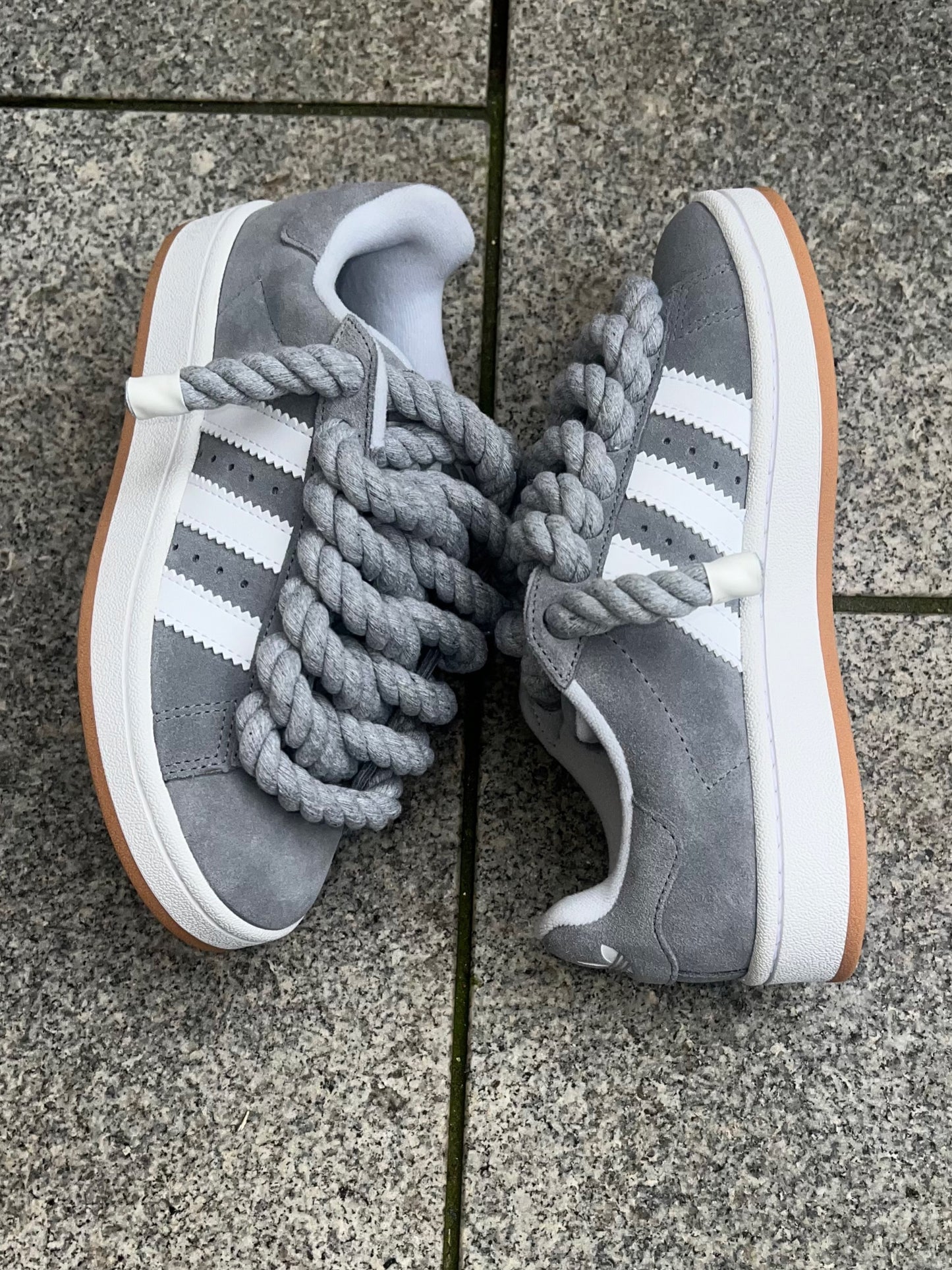 Lacets corde adidas campus 00s tout gris