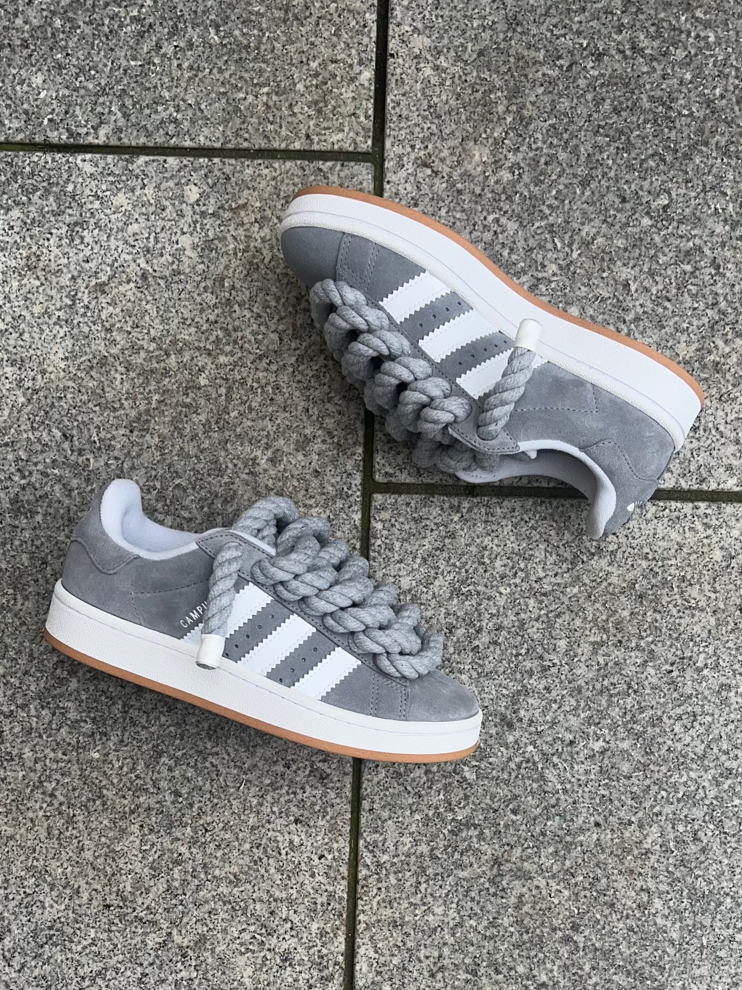 Lacets corde adidas campus 00s tout gris