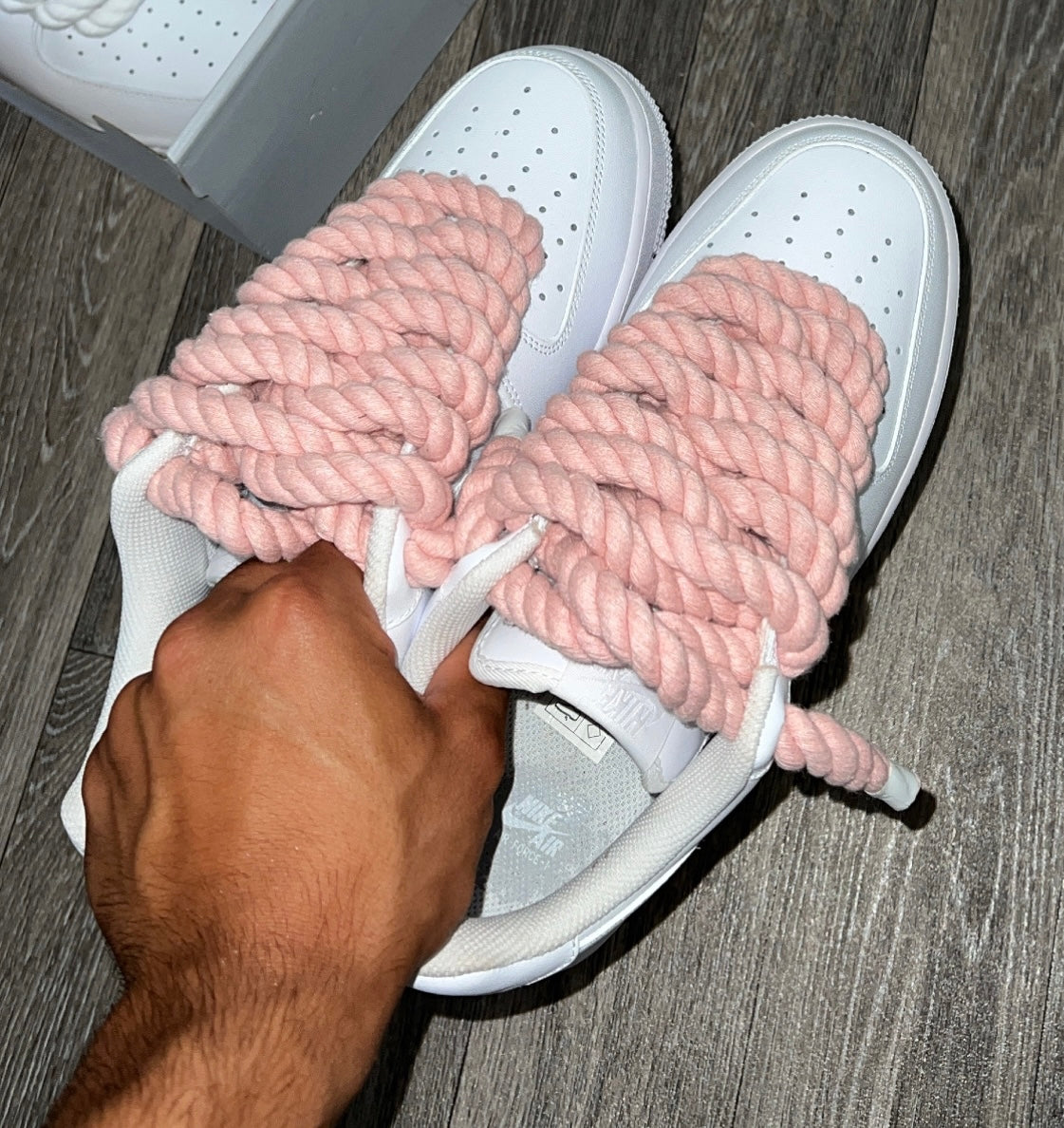 airforce 1 rope laces pink