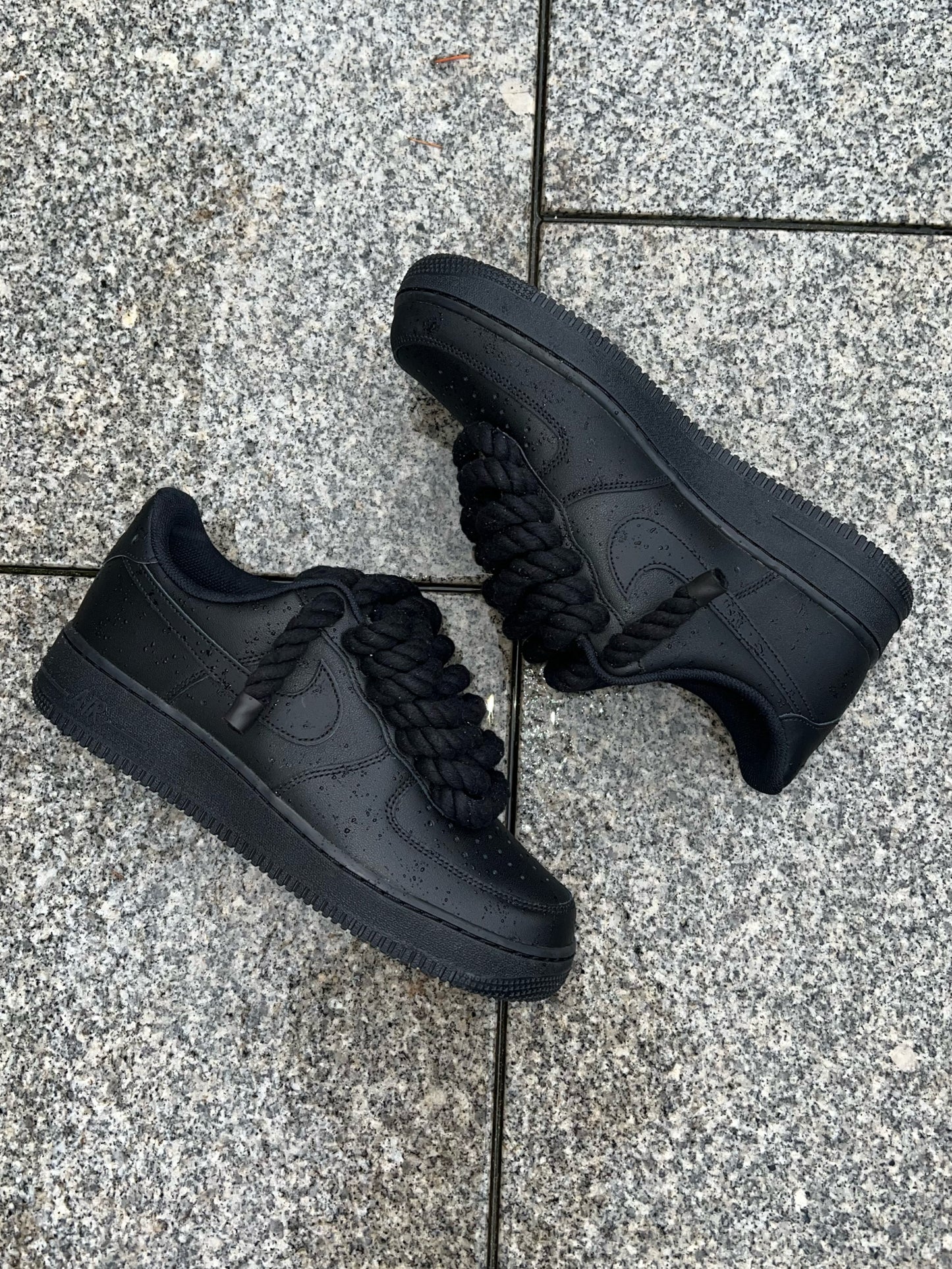 airforce 1 rope laces all black