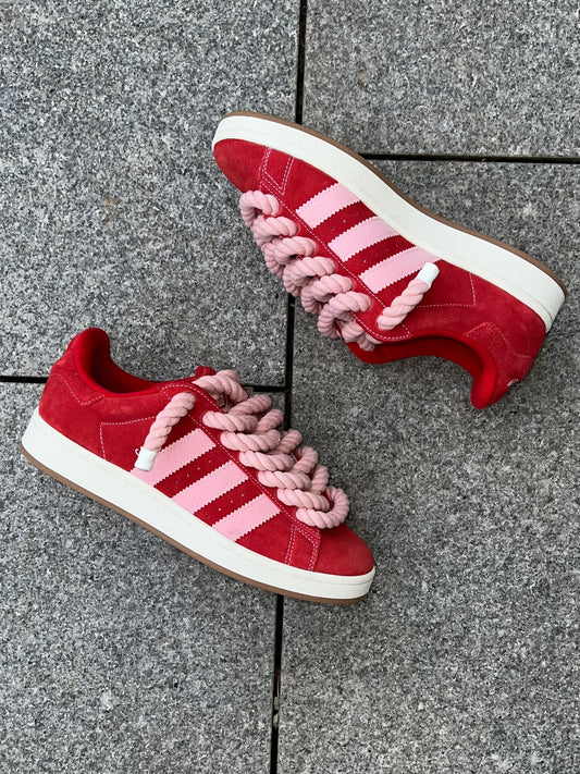 adidas campus 00s rope laces clear pink