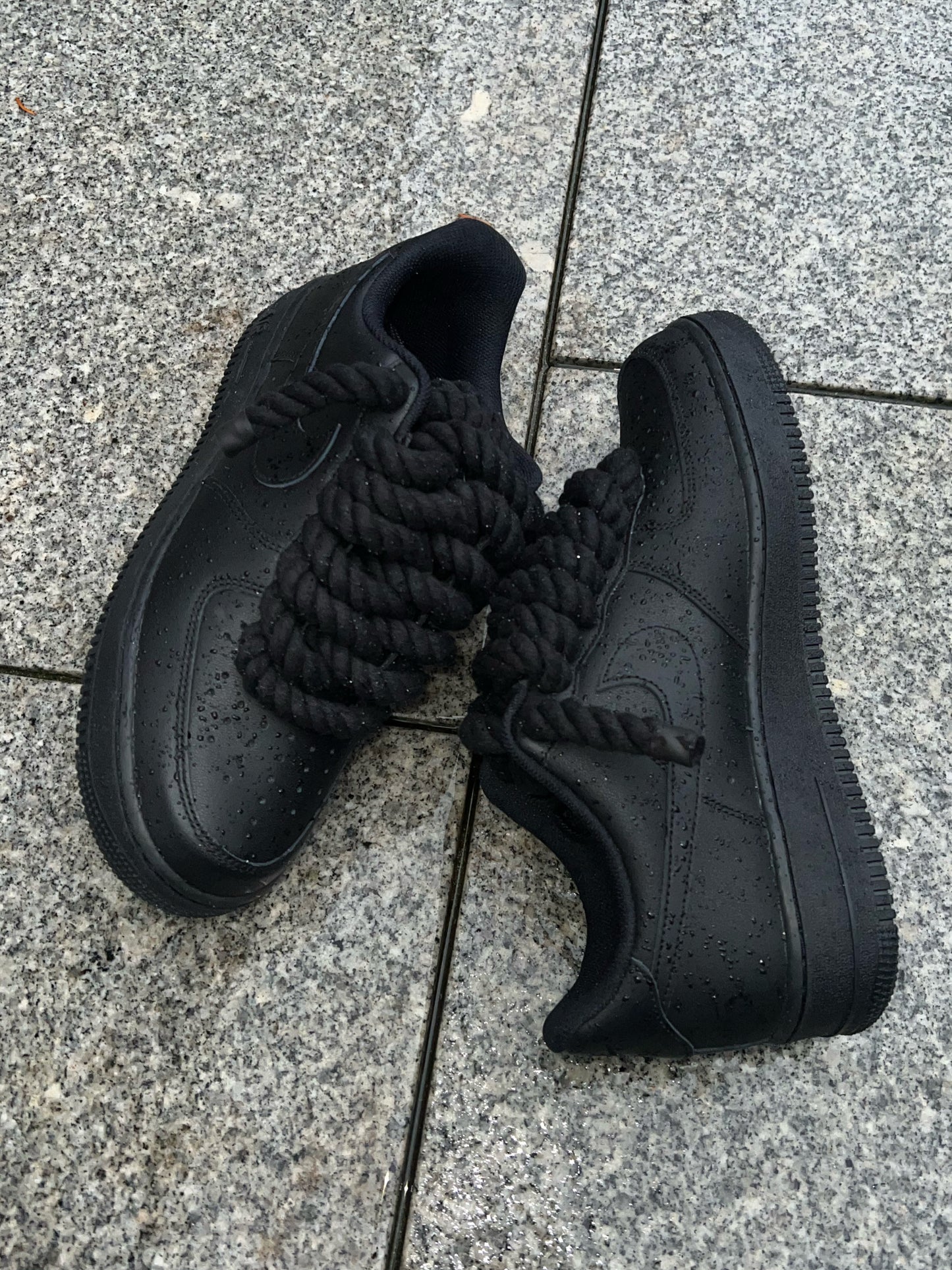 airforce 1 rope laces all black