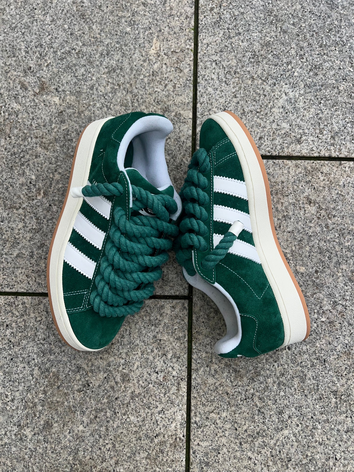 adidas campus 00s rope laces all green