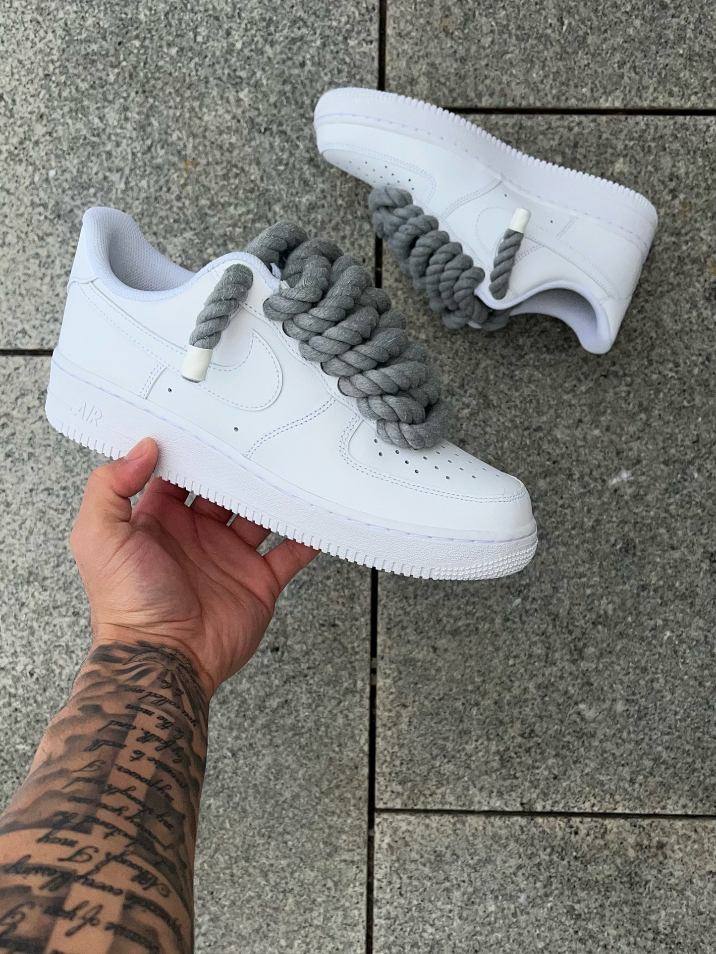 airforce 1 rope laces grey