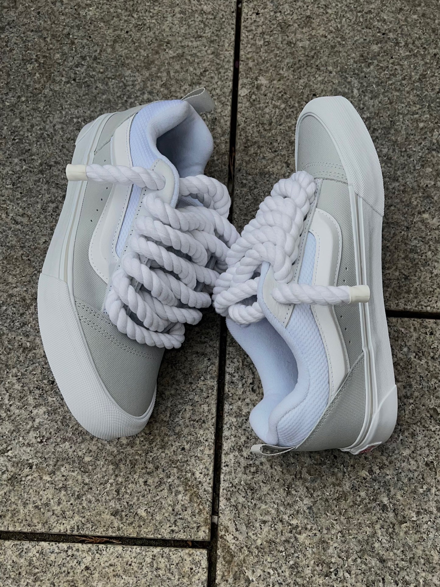 vans knu skool rope laces grey edition