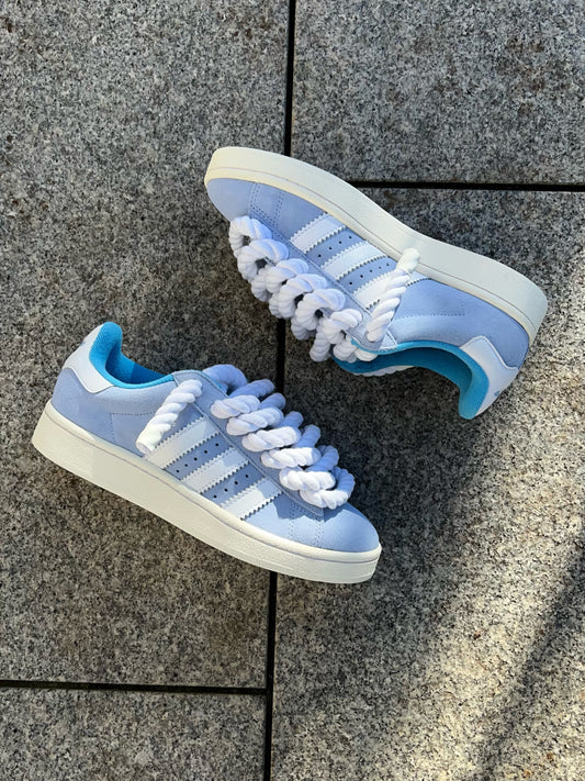 adidas campus 00s rope laces babyblau and white