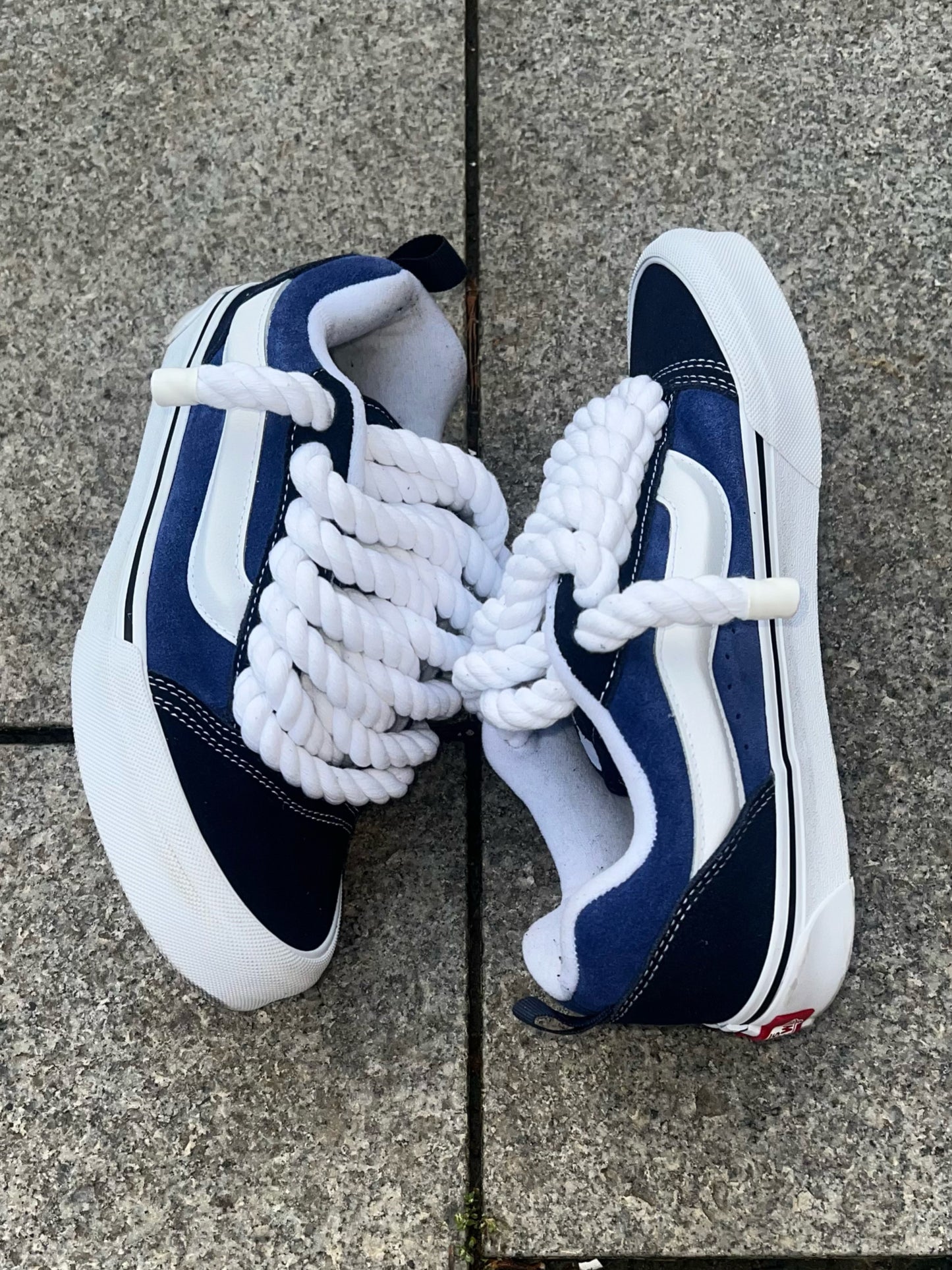 vans knu skool rope laces blue edition