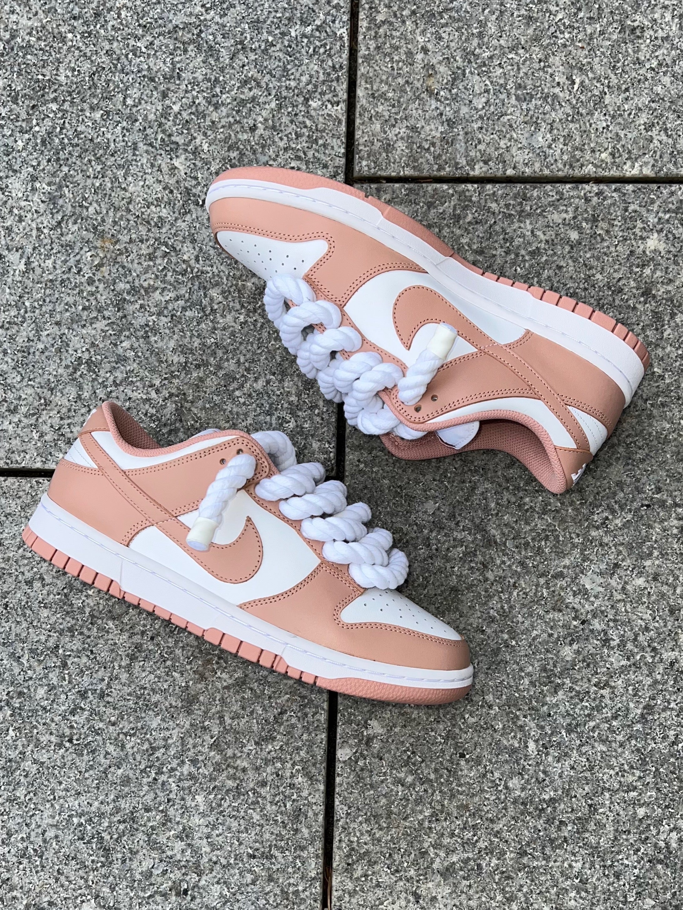 nike dunk low rope laces rose whisper – my.ropez