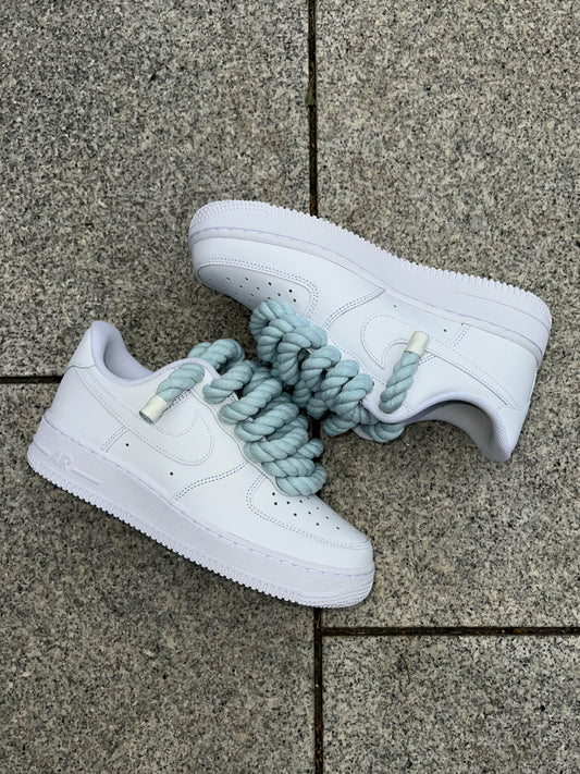 airforce 1 lacets en corde bleu bébé