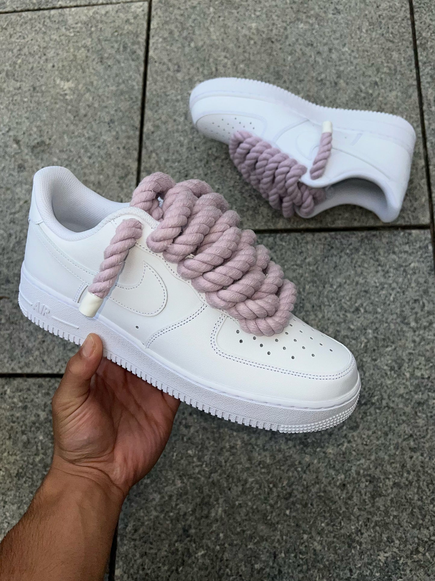 airforce 1 rope laces 
purple