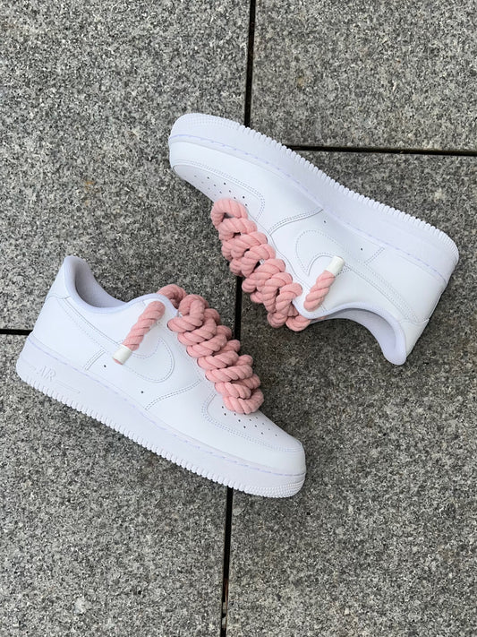 airforce 1 lacets corde rose