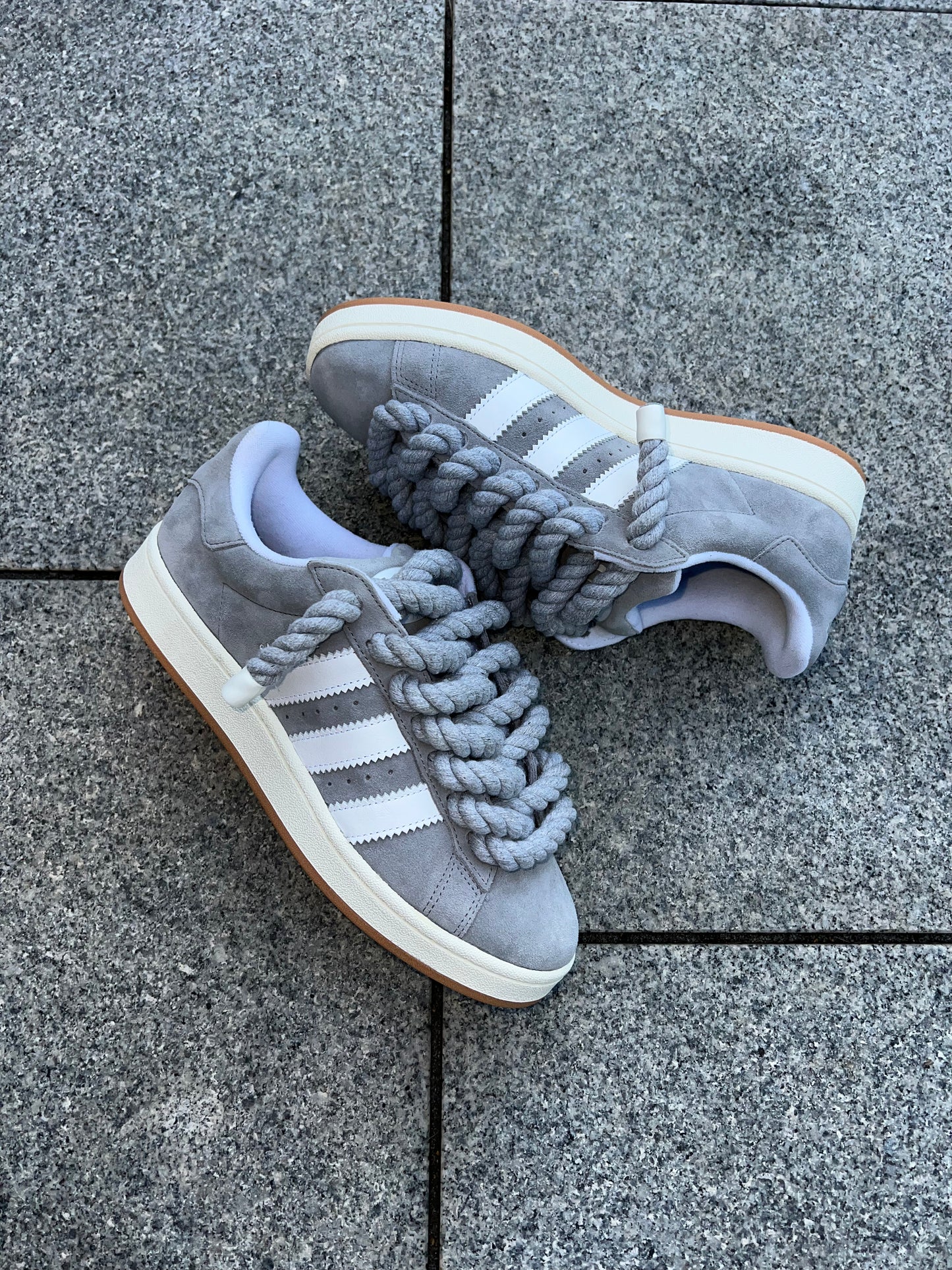 adidas campus 00s rope laces all gray – my.ropez